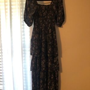 Floral Maxi Ruffle Dress